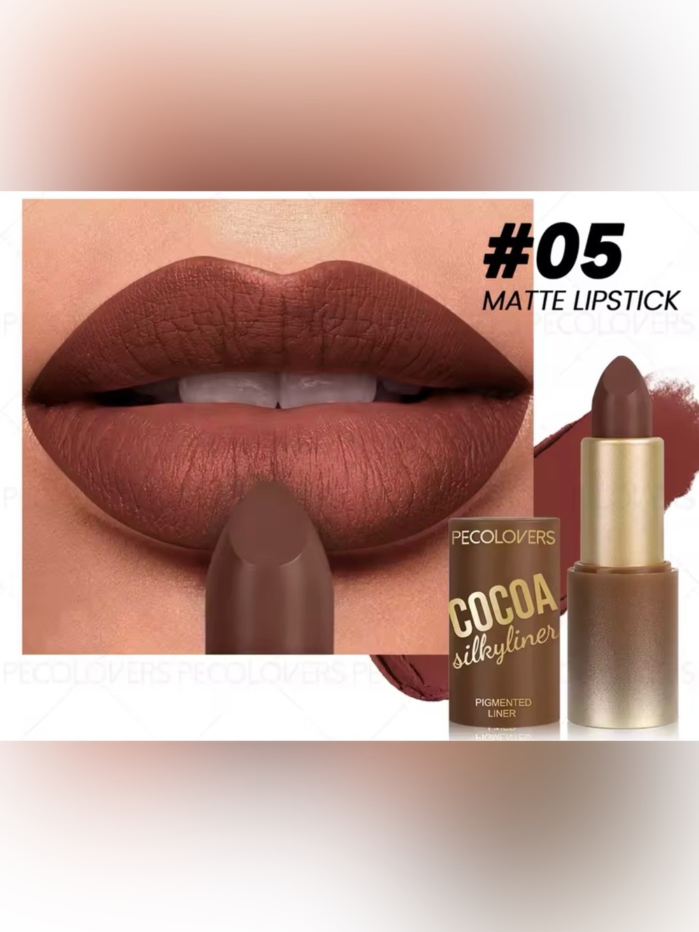 Cocoa Matte Lipstick - Brown